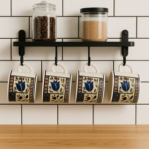 Set of 4 Mikasa Arabella Teacups – Vintage Stoneware | Excellent Condition